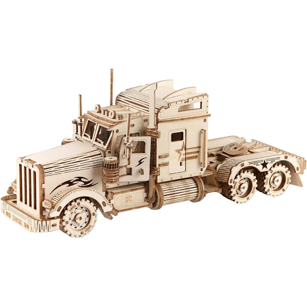 Heavy Truck 3D Puzzle Build your own laser cut wooden model kits for adults