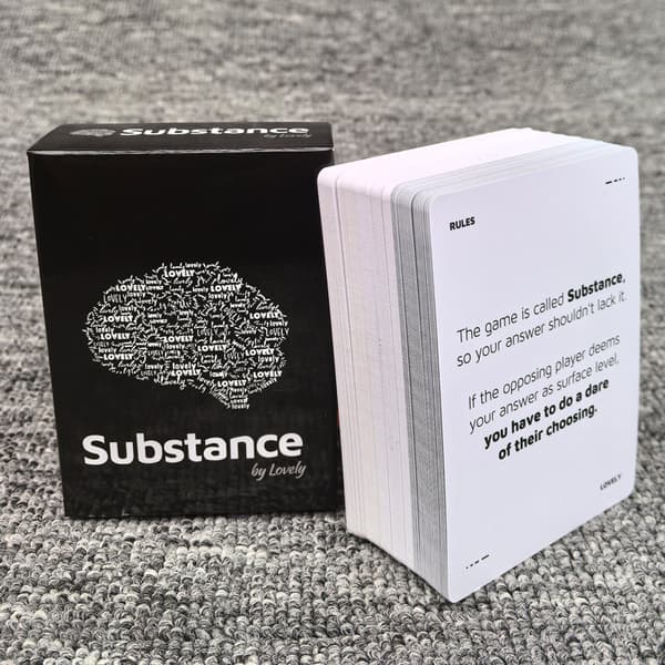 Substance by Lovely (engelsk version): Meningsfulde og dybdegående samtaler i Solitaire Cute material