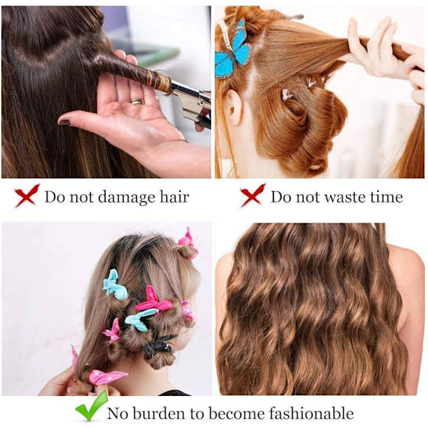 20 st Skumhårrullear, Flexibla Blå Prickar Hårfrisyrer DIY Styling Verktyg Mjuka Nattsömn Svamp Hårrullear, För Kvinnor Flickor Present