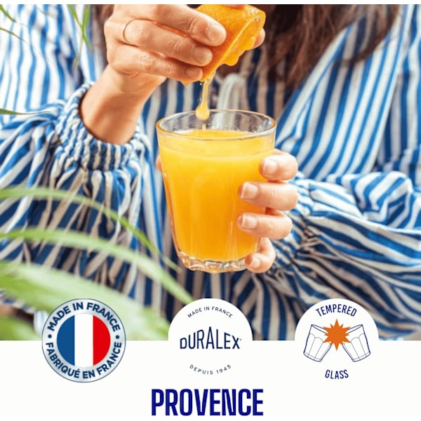 Provence Glas Vattenglas 250 ml utan Fyllningsmarkering, 6-pack