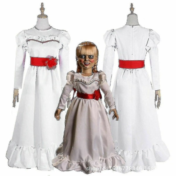 Fint Annabelle The Conjuring Dukke Kostume til Børn og Voksne Kvinder - En Størrelse