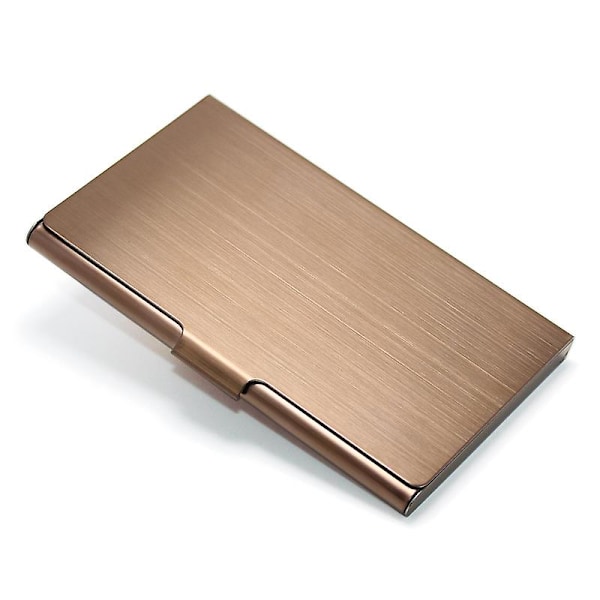 2-piece business card case in stainless steel, rose gold, for women and men