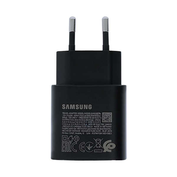 Samsung Original EP-TA800 25W Superhurtig Opladningsadapter black