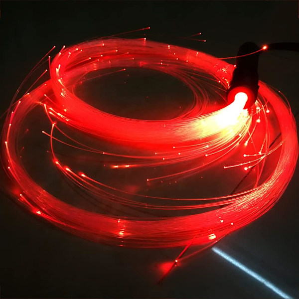 Fiberoptisk pisk, Dance Flow Pixel Whip Super Bright Light Up Rave Toy 40 Farveeffekt Tilstand 360° Roterbar til Dans, Fest, Lysshow, EDM Musik