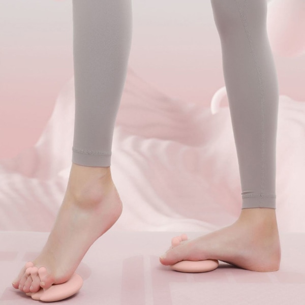 1 Par Fotvalvsstödjare, Tåseparator, Träning, Yoga, Fitness Pink