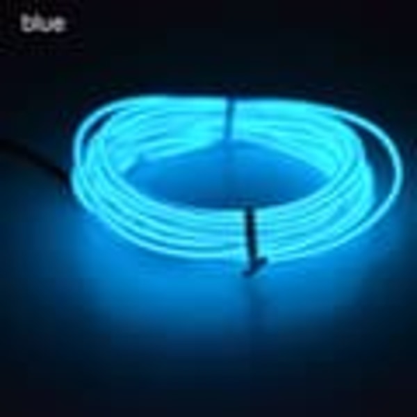 Batteridriven LED Glowstrip Neon Strip 3 Meter - Blå