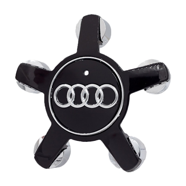 4-pakning - Audi Senterkopper / Navkapsler - Bil 240 Black 70mm / 135mm