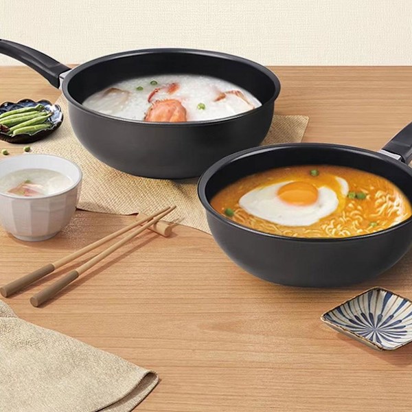 Non-stick Gryde Mini Induktionskomfur Non-stick Kasserolle Husholdning blackA 14 cm