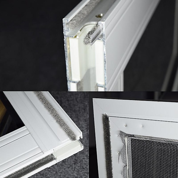 10 m itseliimautuva harjatiiviste oven ja ikkunan eristykseen, tuulen- ja pölynkestävä, äänieristävä tiivistenauha kotiin 7*8 mm 7*8mm gray