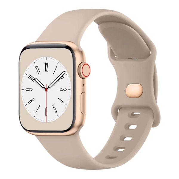 Myk silikonreim for Apple Watch 8 7 6 5 4 3 SE Armbånd for IWatch Ultra 49mm 45mm 41mm 40mm 44mm 38mm 42mm klokke Milk Tea