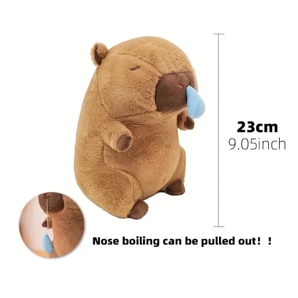 23cm Capybara Plysch Simulering Capibara Anime Fluffig Leksak Söt Docka Gosedjur Mjuk Docka Plysch Jul Thanksgiving Gåva 23cm-9.05in-C