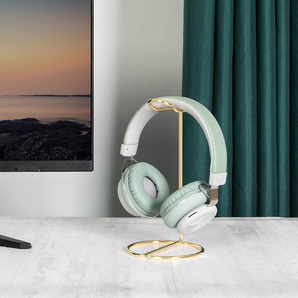Hörlursställ Guld Metall Stöd Headset Ställ Bluetoo Gold