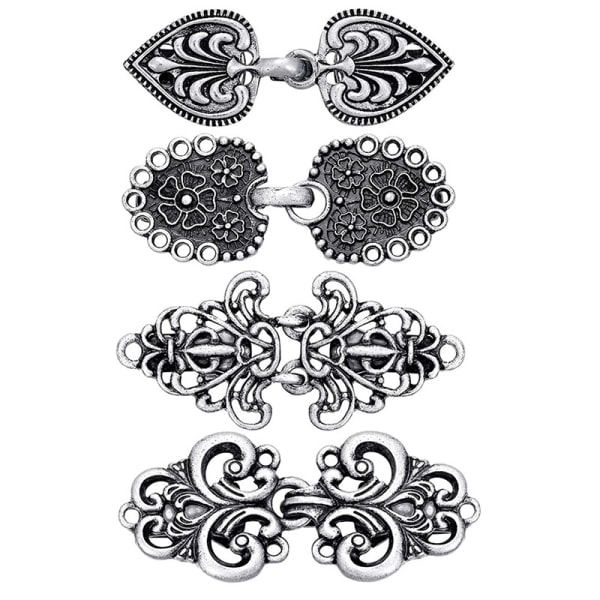 metall cardigan clips antikk sølv genser clips retro kåpe sjal clips keltisk skjorte Brosje clips Vintage kjole clips Spenner