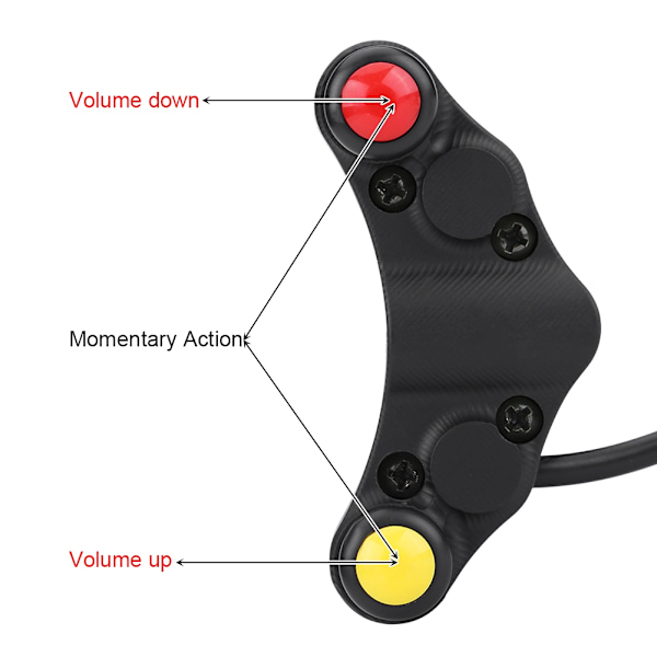 22mm 12V Motorsykkel Joystick Bryter Frontlykt Blinklys Tåkelys Horn PÅ/AV Start Drep Bryter 0.1