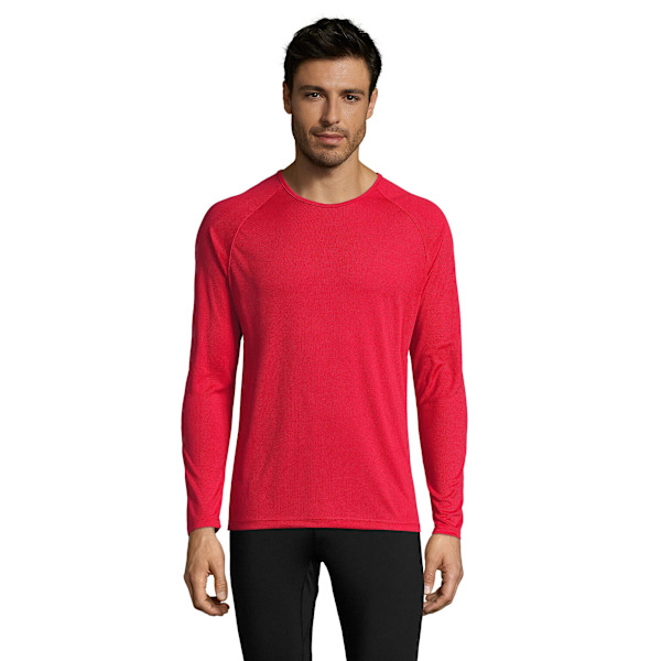 SOLS Sporty Långärmad Prestanda T-shirt S Röd Red S