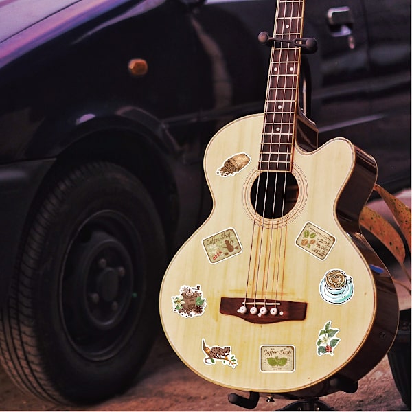 Vintage Kahvi Vesikuppi Tarrat 50 Arkkia [GKS] J