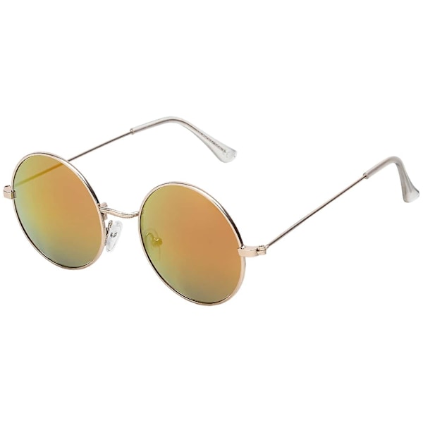 Runde unisex solbriller med spejlglas
