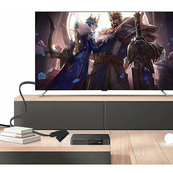 Scart-omvandlare till HDMI Video Ljudadapter för HDTV/DVD/Decoder/PS3/PAL/NTSC