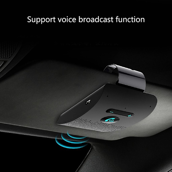 Handsfree Bluetooth 5.0 Bilstereo Högtalarkit med Solskyddsklämma
