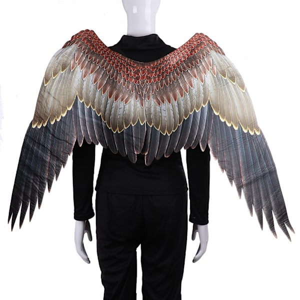 Non-Woven Stof Festlige Englevinger Halloween Overdimensionerede Sort Hvide Vinger Kostume Rekvisitter Ea Eagle Angel Wings