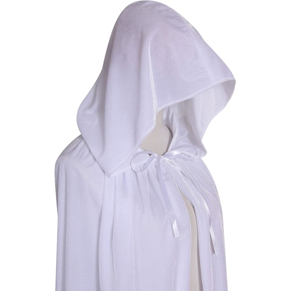Lang Kappe med Hætte i Fløjl - Halloween, Jul, Kostume