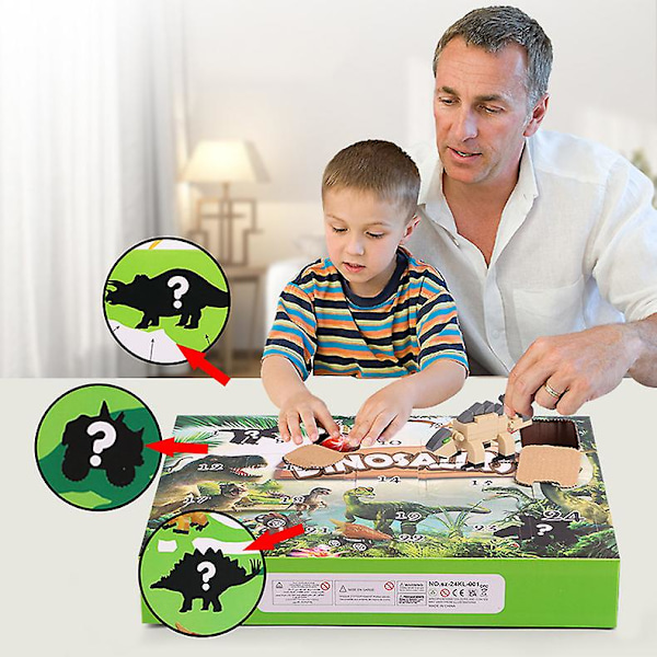 2023 Adventskalender Dinosaurus 24 Dagers Nedtelling Kalender Julekalender Leke Jule Blind Box Sett