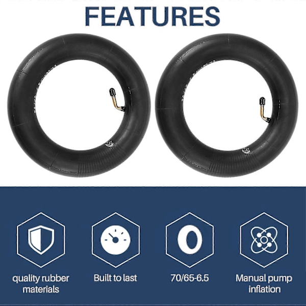 stk. 70/65-6.5 Indvendig Slange Dæk Slange Til Elektrisk Scooter, Til Elektrisk Scooter 10 Tommer Dæk - Indvendig Slange{GKS} black