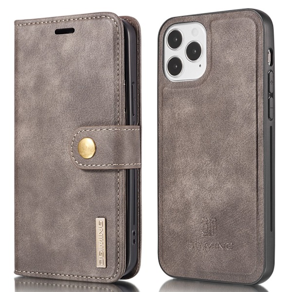 DG.MING 2-in-1 Magneettilompakko iPhone 13 Ruskea