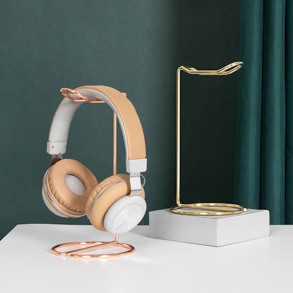 Hörlursställ Guld Metall Stöd Headset Ställ Bluetoo Gold