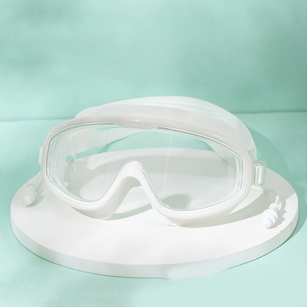Big Frame Professional Simning Vattentätt mjukt silikonglas White