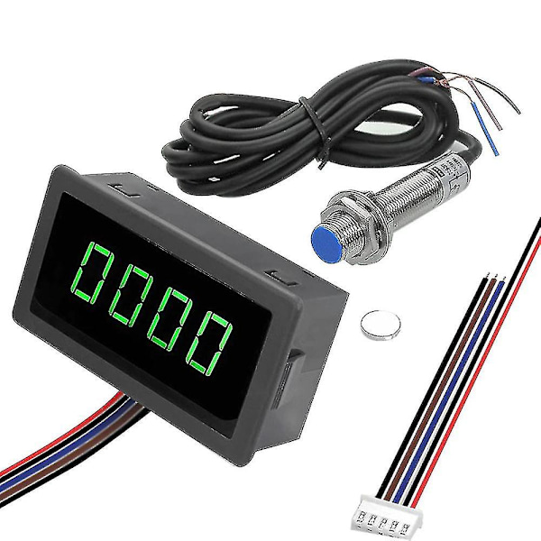 Digital LED Tachometer RPM Speedometer + Hall Nærhedssensor Npn[GKS]