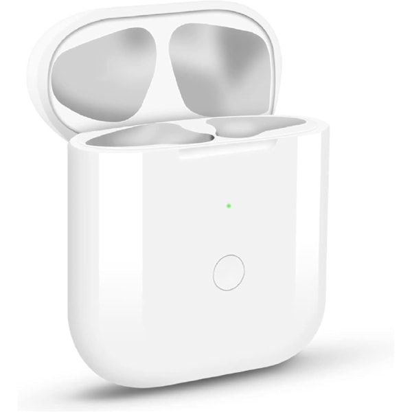 Trådløst Ladeetui Kompatibelt med Air Pods 1. & 2. Gen, Ladeetui Udskiftning med Synkroniseringsknap Bluetooth