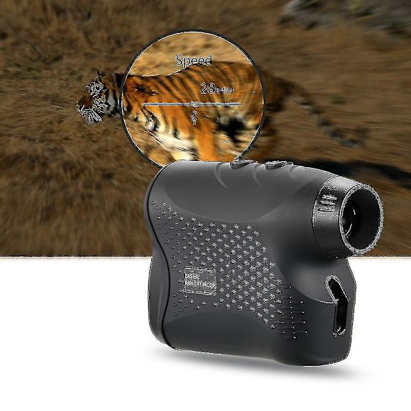 500m / 600m / 900m Golf Rangefinder Afstandsmåler Hastighedsmåler Afstandsmåler Digital Jagt Måling Monokulært Teleskop (500m, Sort)