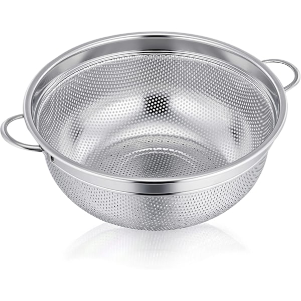 20 cm Siivilä, Ruostumattomasta Teräksestä Valmistettu Pastasiivilä Kahvalla, Mikrorei'itetty Keittiösiivilä