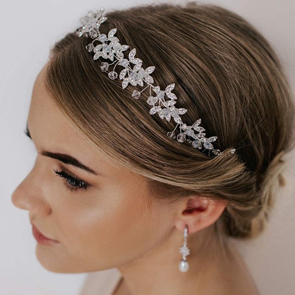 Headband Hair Accessories Wedding Women's Crown Silver Crown Prin