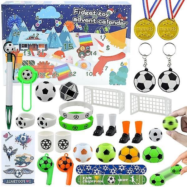 Fotball Adventskalender 2023 - Julekalender for gutter og jenter - Fotballgaver til barn - Julegaver til fotballfans