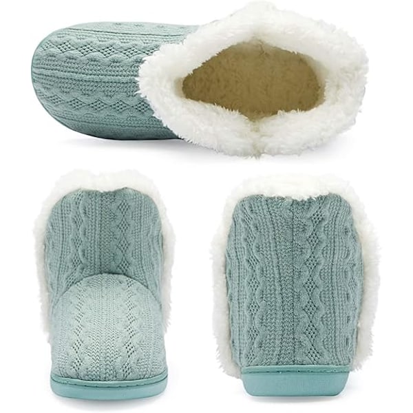 Dame Varme Bootie-Tøfler Fluffy Plush Indendørs Udendørs Vinter Bootie-Tøfler