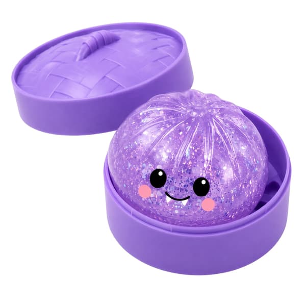 Halloween-simuleringsbulle klämleksak – Mat-tema stresslindrande fidget 8,5 cm Dark Violet