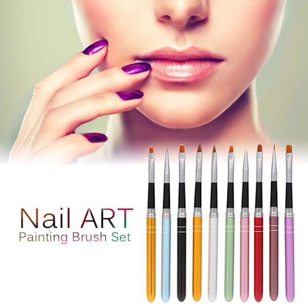 Gelborste 10-delars nagelborstset,