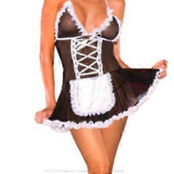 NY UPPGRADERING Maid Outfit Kvinnor Maid Kostym Cosplay Sexig Maid Klänning Kostym Underkläder för Kvinnor Rollspels Outfit Set (M)