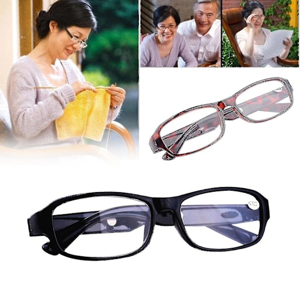 Läsglasögon +4.5 +5.0 +5.5 +6.0 Dioptrier Optiska Linser Glasögon -xx-yuyu Svart Black 6