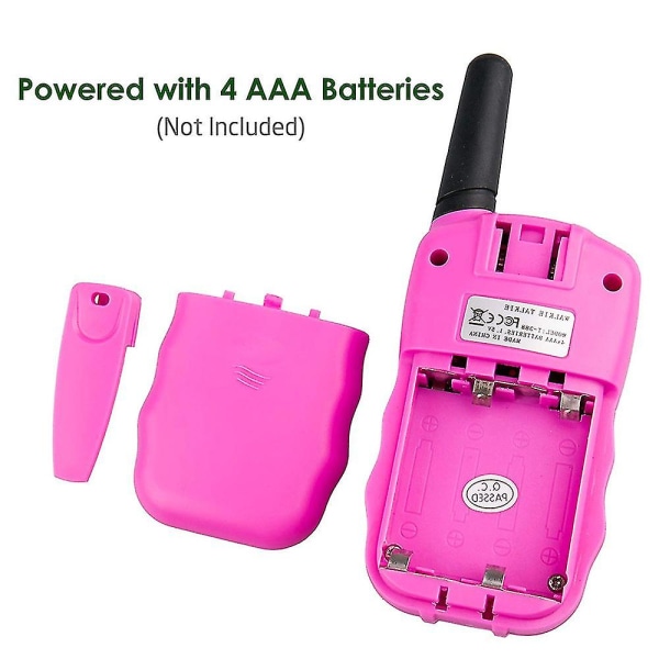 Walkie talkies for kids 3-pack, 3 miles lang rekkevidde med bakgrunnsbelyste LCD-lommelykter--