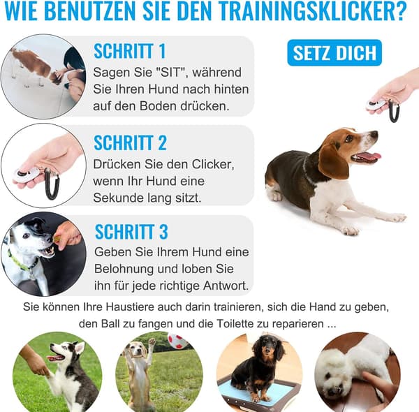 Hundeklikker (Blå + Hvit)