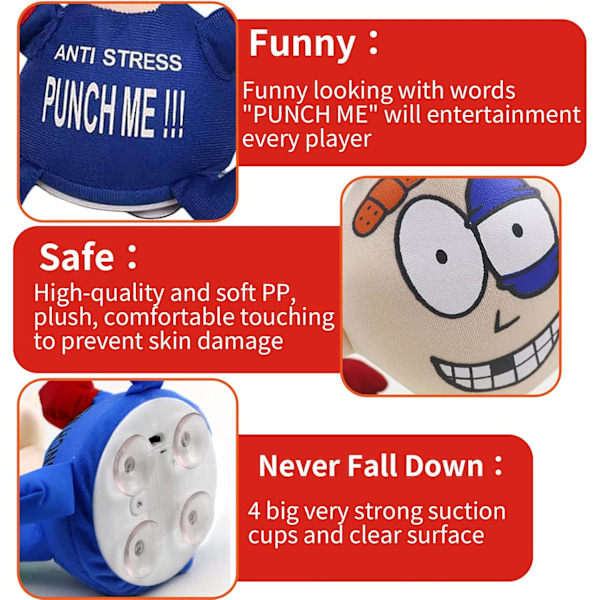 Stressavlastande Boxningsleksaker för Skrivbord, Desktop Punching Bag Arg Hanteringsdocka