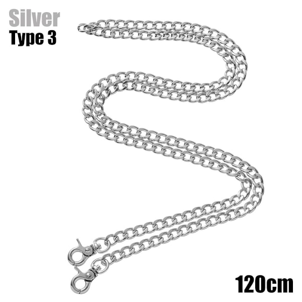Väskkedja axelremsväska SILVER 120 CM TYP 3 TYP 3 - rea Silver Silver 120 cmType 3-Type 3