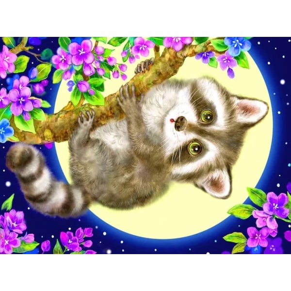 30 × 40 Moonlight Tree Cat Diamond painting (30 * 40 1 st ) Diamond painting