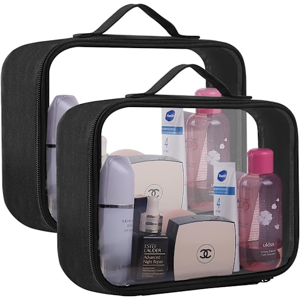 Portable transparent waterproof PVC toiletries transparent bag makeup storage box men and women travel business bathroom