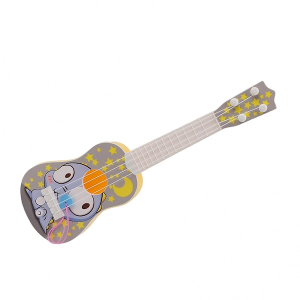 Ukulele Legetøj - Bærbart Musikinstrument med 4 Justerbare Strenge - Tegneseriedesign - Gullig