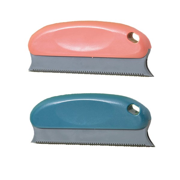 Återanvändbar luddborste för hårborttagning av husdjur, set med 2 luddrulle (röd, mörkblå)