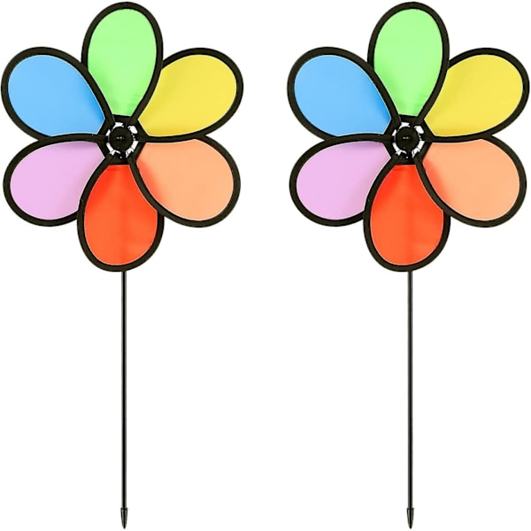 Vindspil Pinwheel - Dekorativ Pinwheel til Børn og Voksne, Vindmølle til Have, Altan og Terrasse 2 Stykker